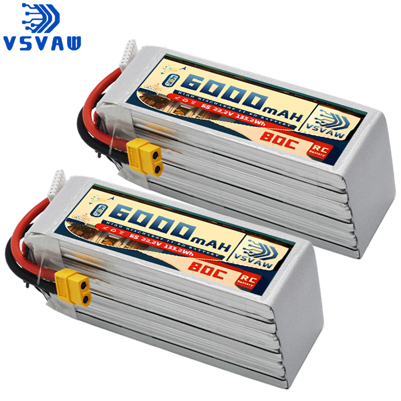 6S Lipo Battery 22.2V 5000Mah - Аккумулятор VSVAW 6S LiPo 6000 мАч