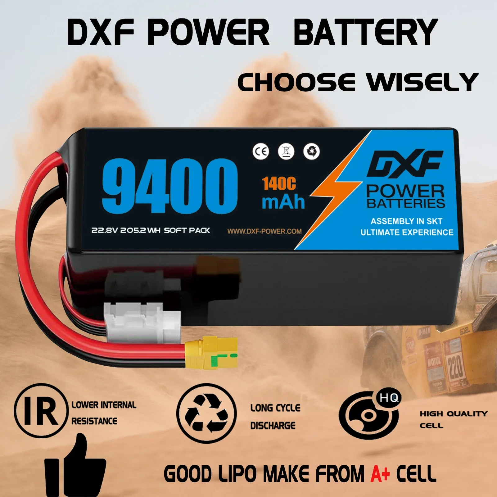 DXF 6S Lipo аккумулятор 22,8 В – обзор и цена 6S Lipo Battery 22.2V 5000Mah