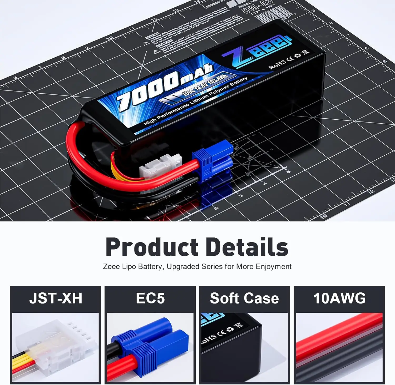 Zeee 4S 7000 мАч FPV Drone Lip – обзор и цена 6S Lipo Battery 22.2V 5000Mah