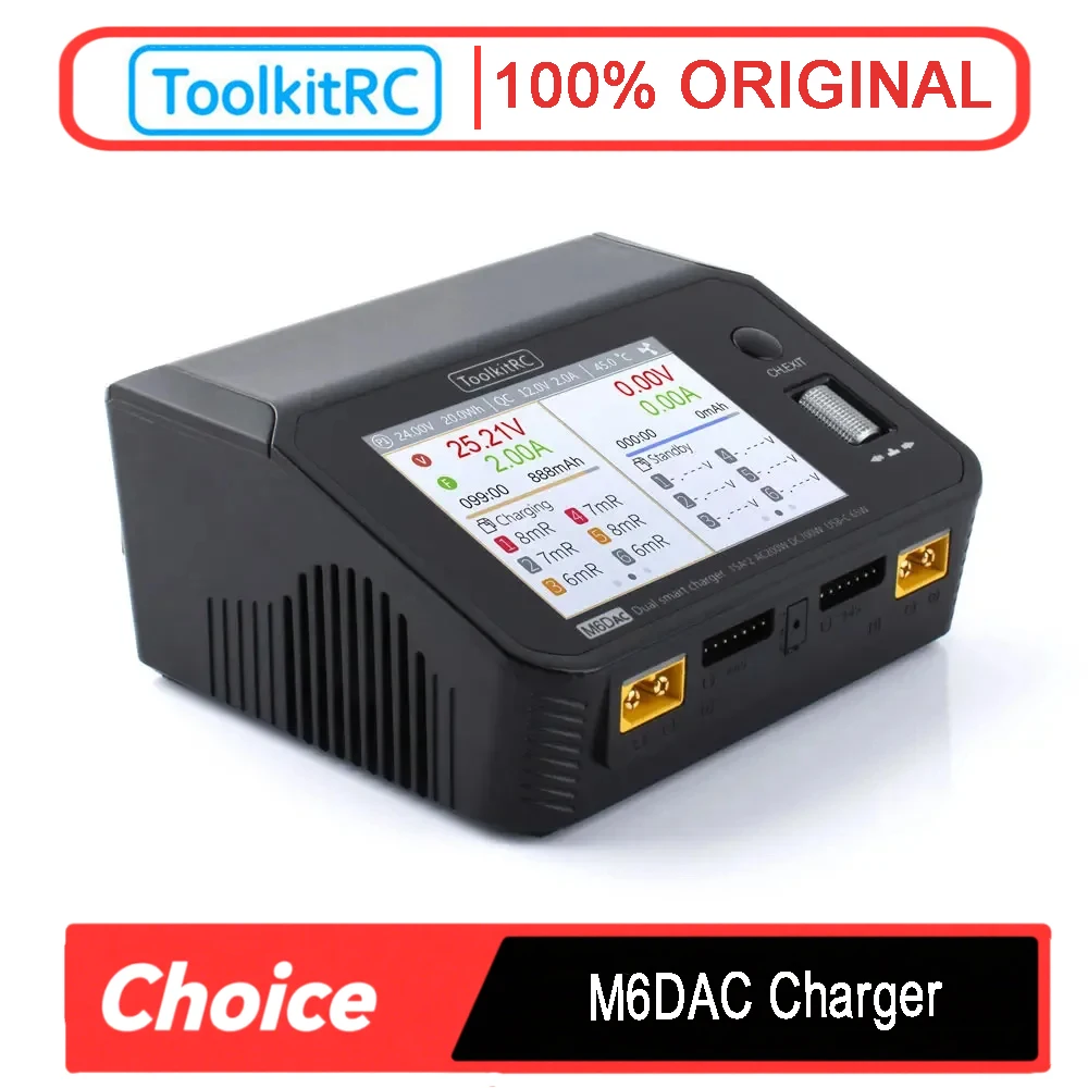 ToolkitRC M6DAC Двухканальное  – обзор и цена Toolkitrc M6Dac Smart Charger